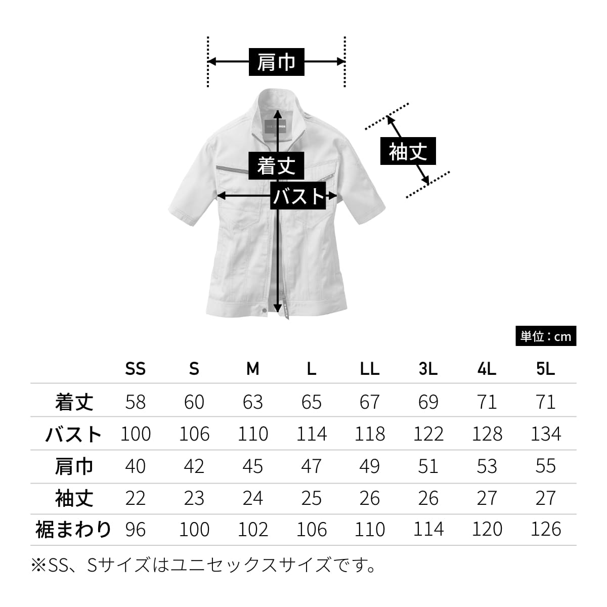 半袖ジャケット(ユニセックス)［1711シリーズ］ | ユニフォーム | 1枚 | 1716 | インディゴ(杢)