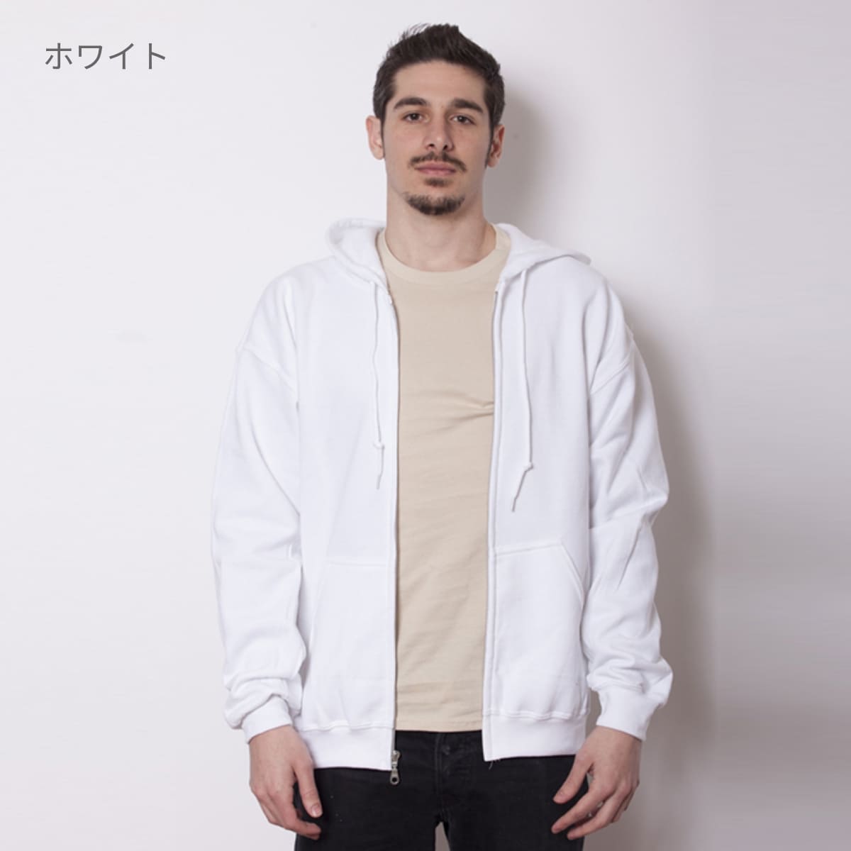 8.0 oz ヘビーブレンドZIPパーカー | ビッグサイズ | 1枚 | 18600 | ブラック