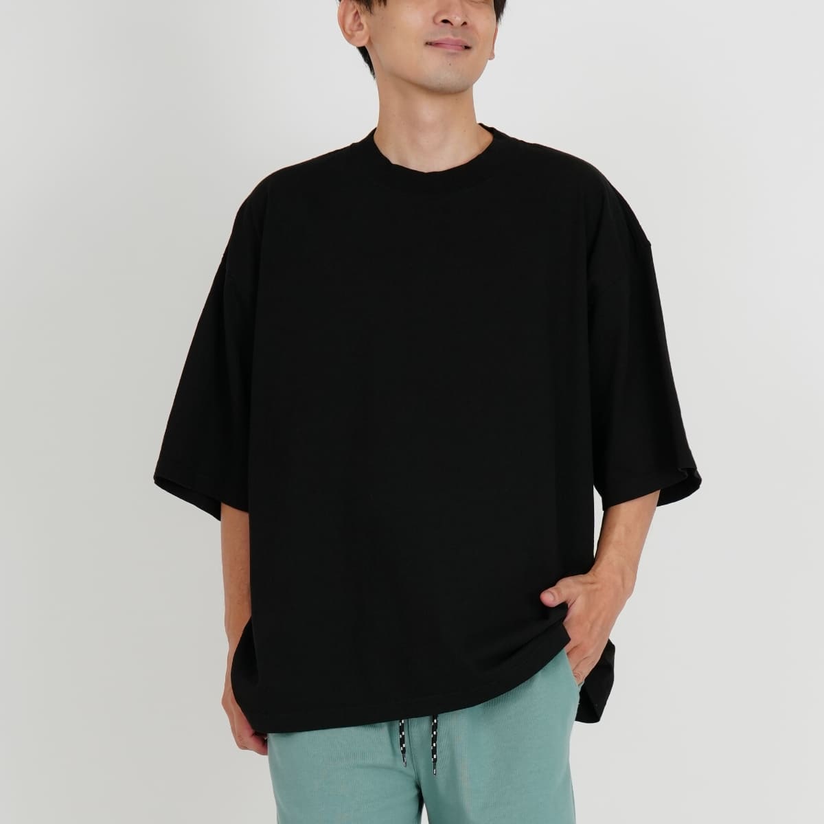 7.5oz ガーメントダイ ドロップショルダーTシャツ | メンズ | 1枚 | SHGDDS | ブラック