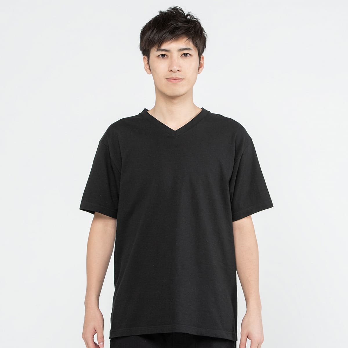 pazuクルーネックTシャツ　M ブラック　グレー　5-1