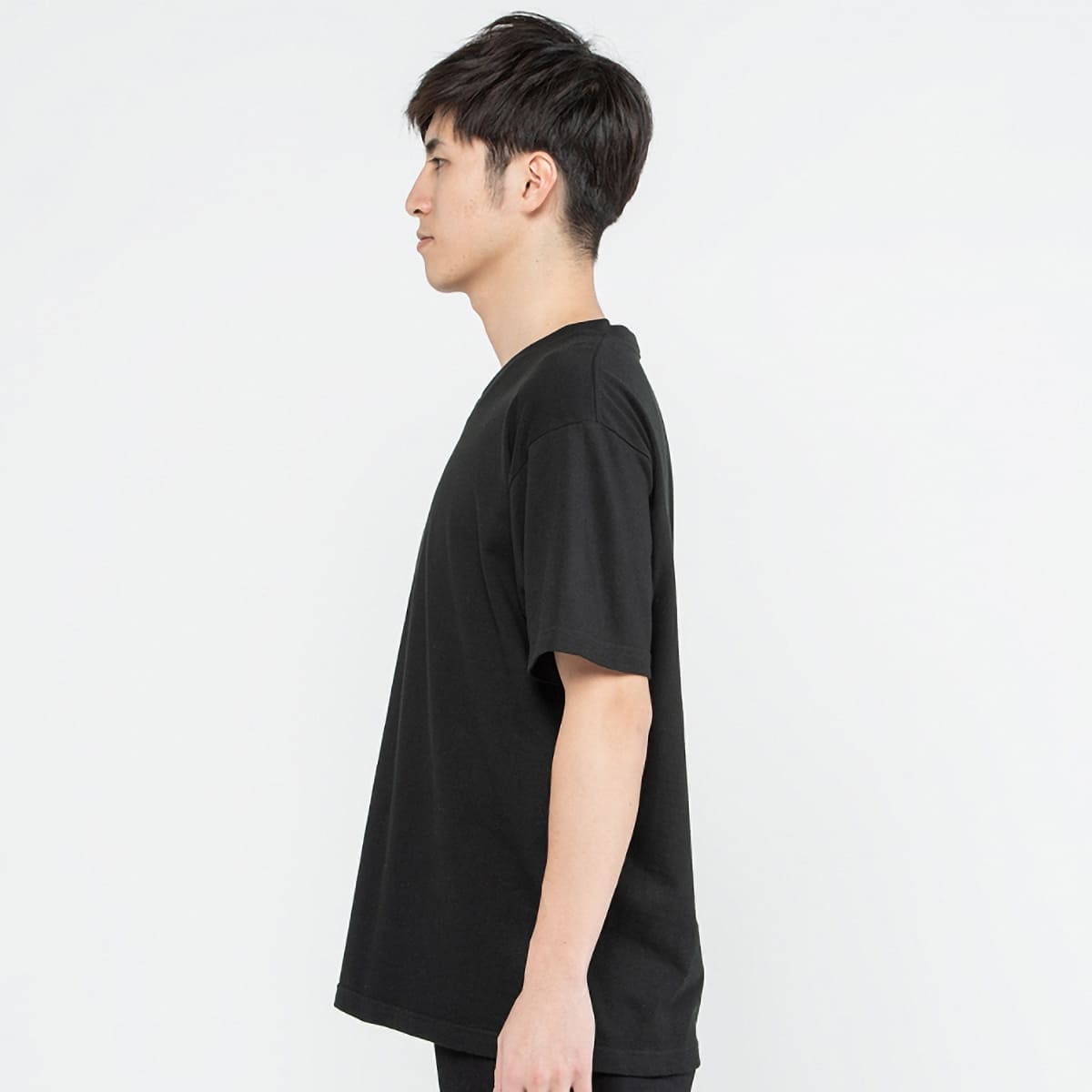 海外 正規品】 クルーネックTシャツ M ブラック グレー 5-1 トップス 