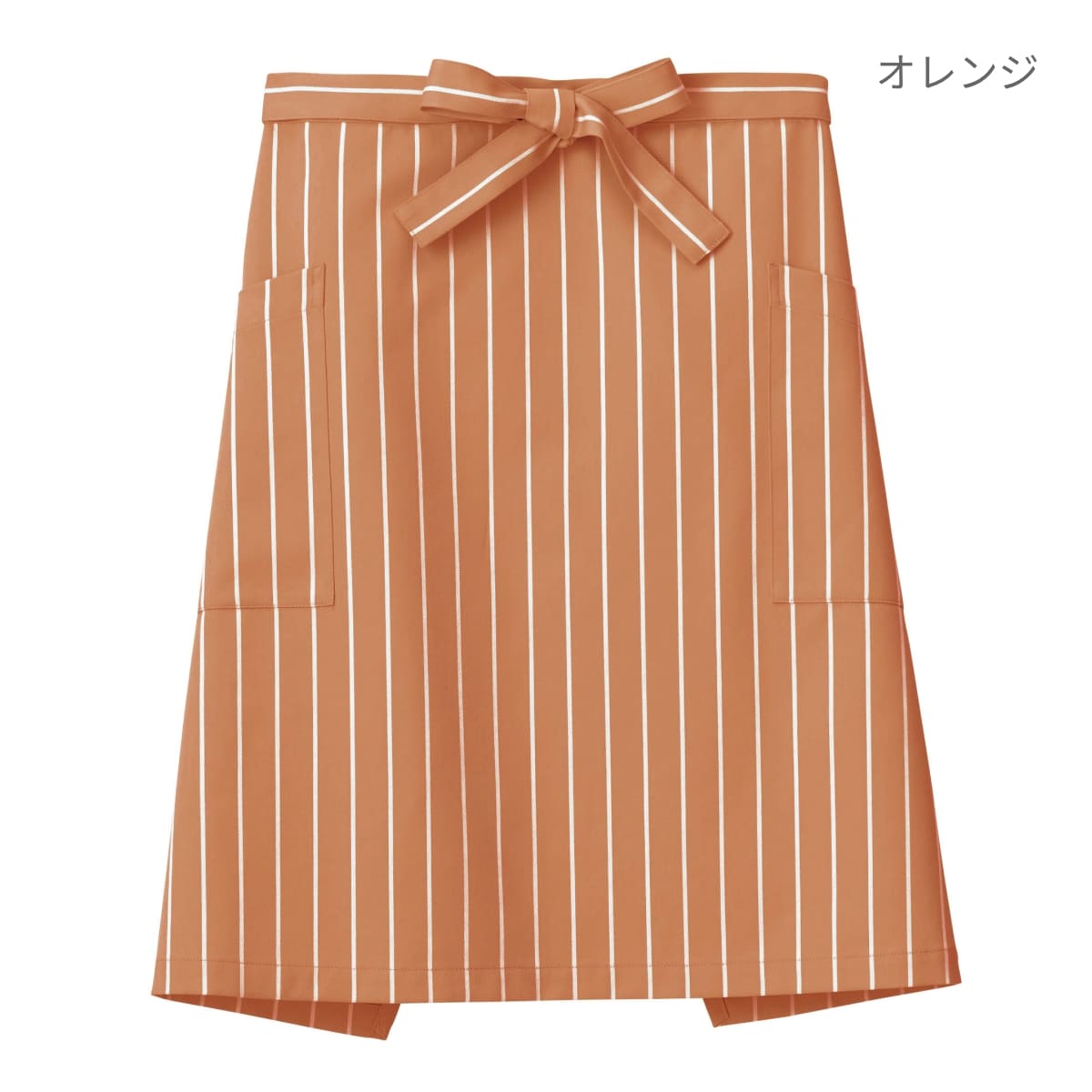 サロンエプロン（ストライプ） | カフェ・飲食店制服 | 1枚 | FK7162 | グリーン