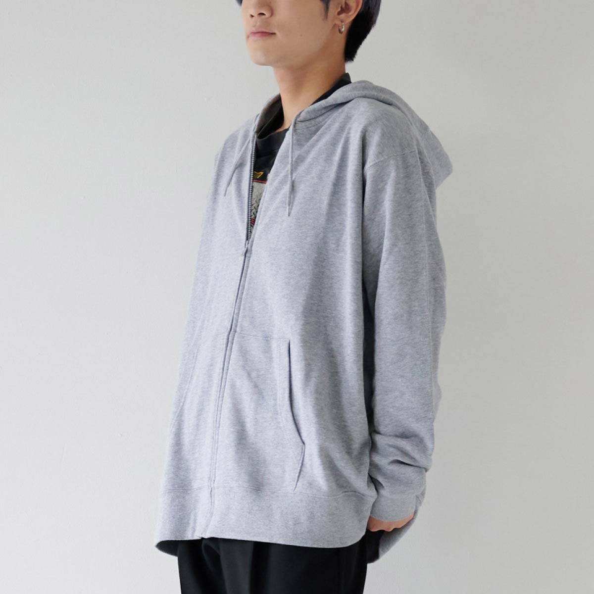 レギュラージップパーカー 10.0oz | メンズ | 1枚 | tsm605s | ブラック