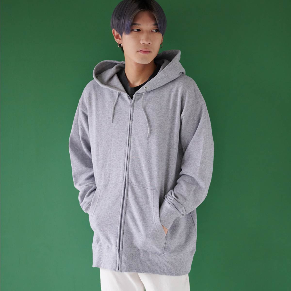 レギュラージップパーカー 10.0oz | メンズ | 1枚 | tsm605s | ブラック